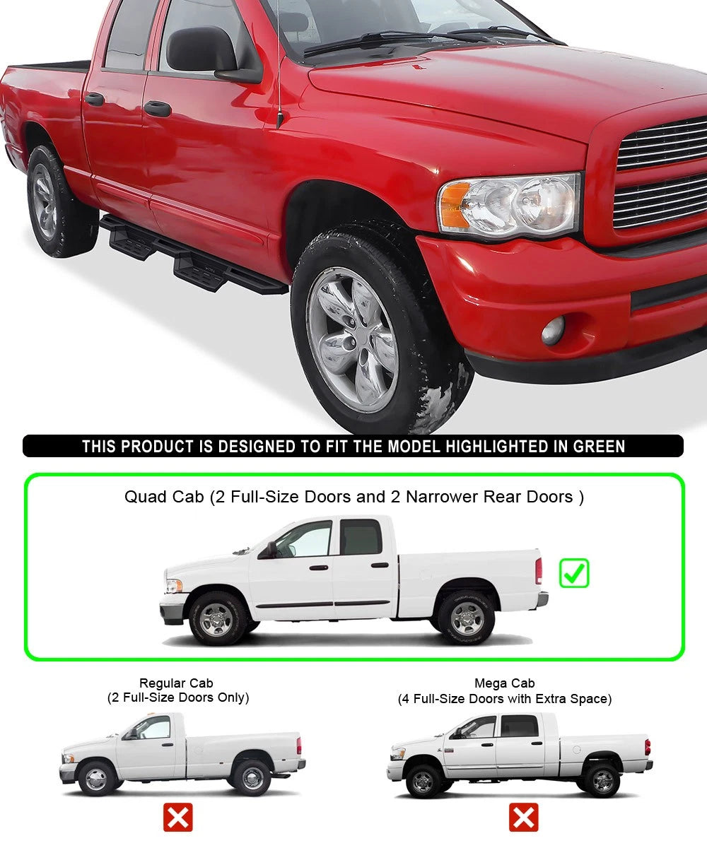 iArmor Steel Pocket Steps for Dodge Ram 1500 2500 3500 (2002-2008)