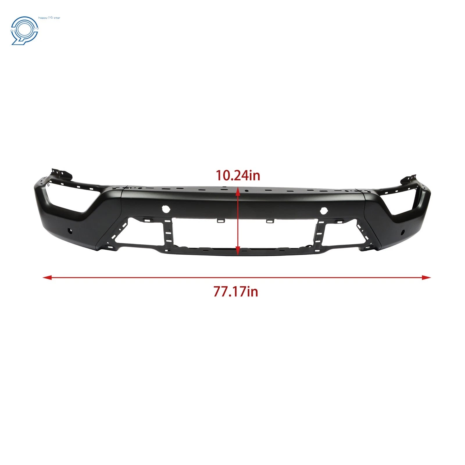 Front Bumper Face Bar for Ford F-150 (2021–2023) with 6 Sensor Holes Black