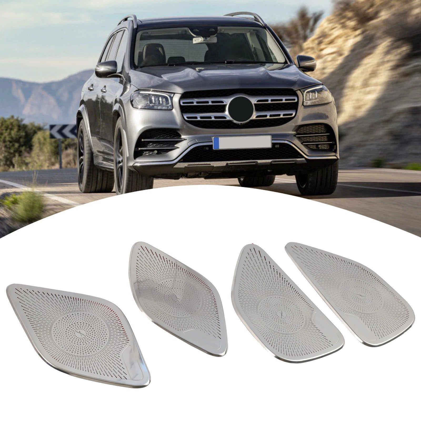 Stainless Steel Door Panel Protection Covers for Mercedes GLE W167 (2020–2025)