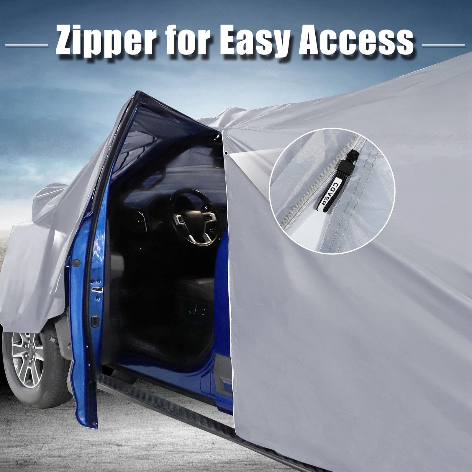 Pickup Truck Cover for Ford F150 Crew Cab (2004–2021) Sun Rain Protection