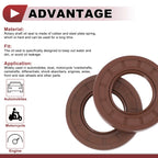 2X Oil Seal Rotary Shaft Seal FKM Rubber 35x65x7mm for Various Models 