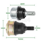Set of 4 Ball Joints for Honda Rancher 250 TRX250FM (1997–2023)