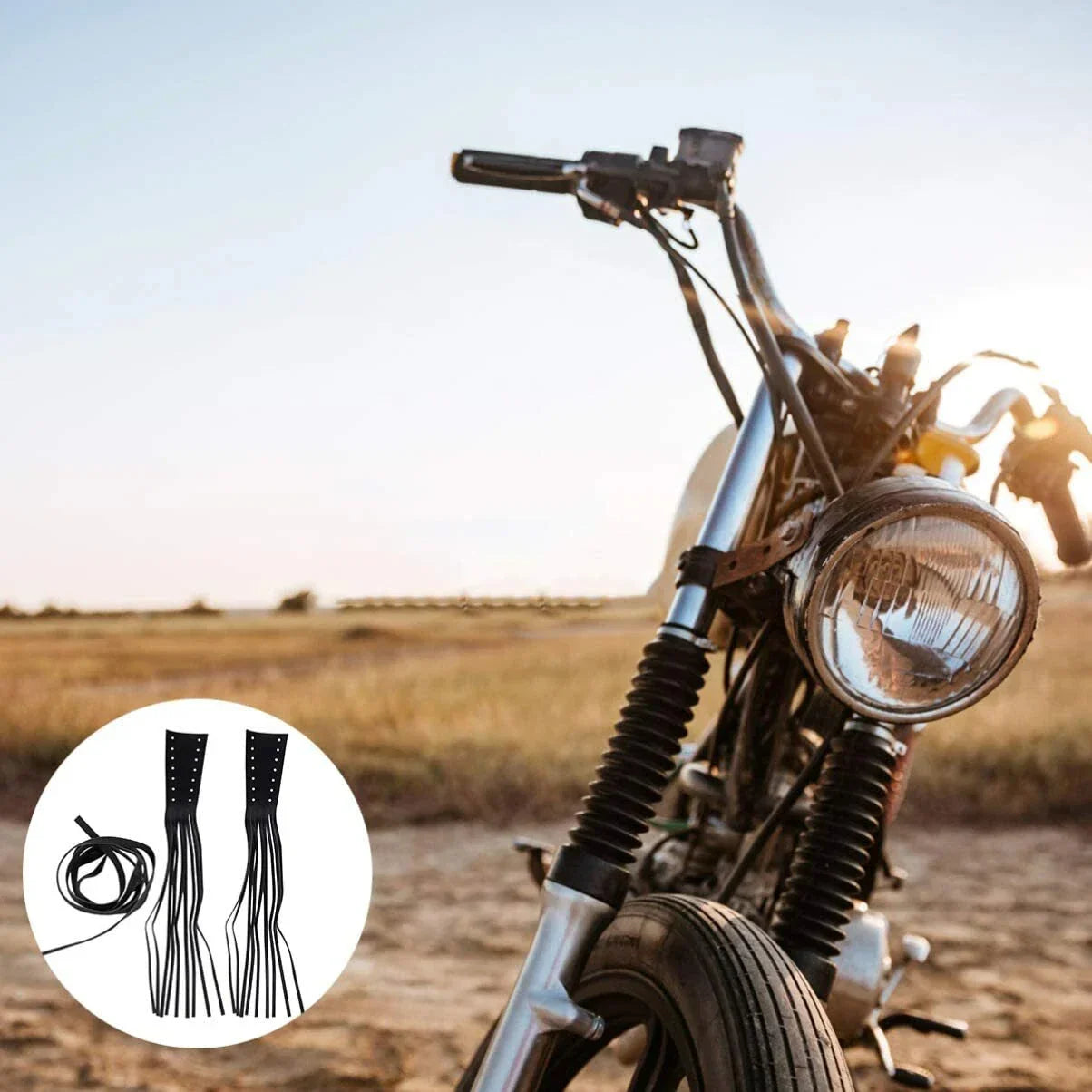 12" Leather Motorcycle Brake Lever Covers for Biker (Fits Various Models)