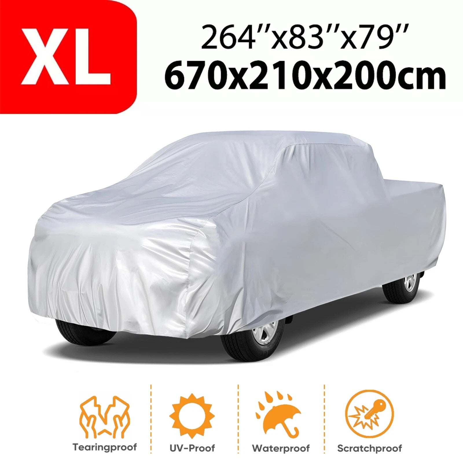 Pickup Truck Cover for Chevrolet Silverado (22 Ft) - Waterproof, UV Protect