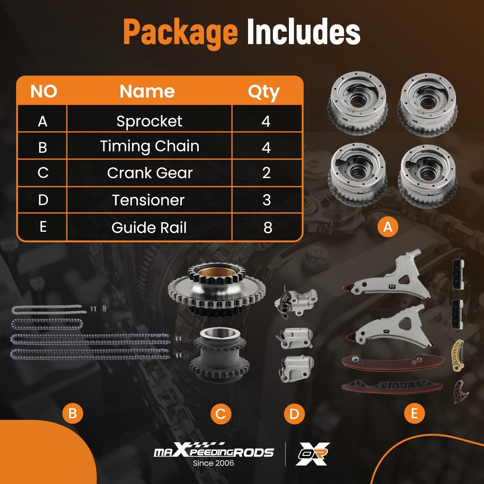 Camshaft Adjuster Timing Chain Kit for Mercedes Benz M276 AMG (2010–2016)