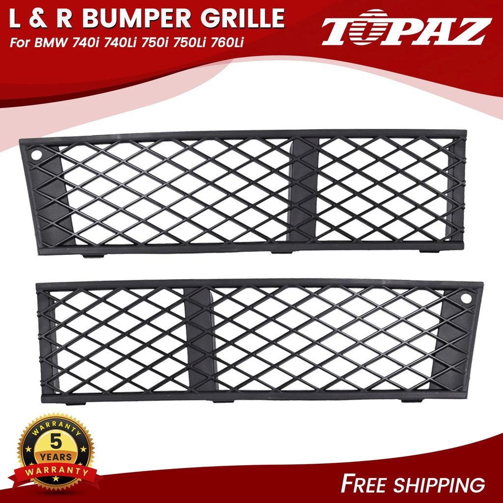 Set of 2 Bumper Grilles for BMW 740i 740Li 750i 750Li 760Li (2009–2012)