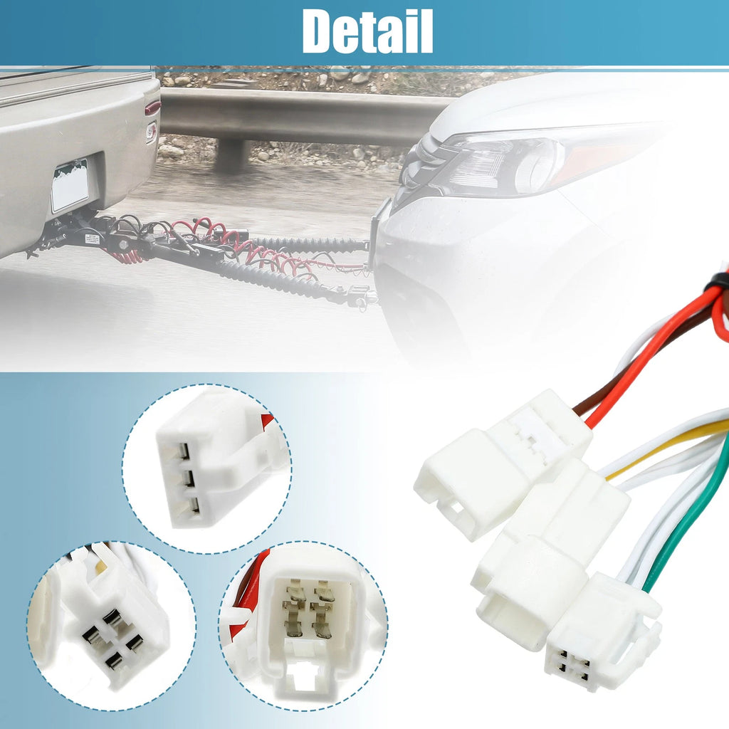 Set of 4 BKDK56261 4-Pin Trailer Wiring Harness for Toyota Sienna (2015–2020)
