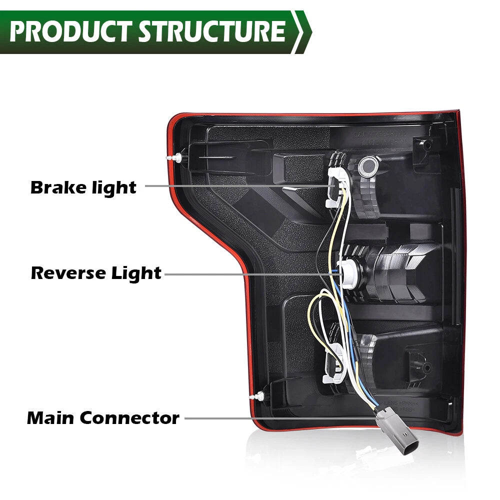 Rear Tail Light Brake Lamp Assembly for Ford F-150 (2018–2020) Right Side