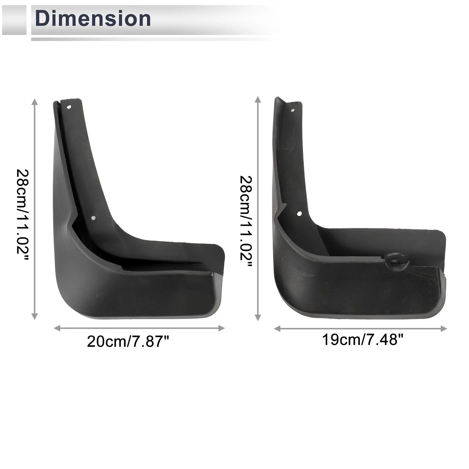 Set of 2 Mud Flaps Splash Guards for Audi A4 (Sport/Wagon) (2013–2017)