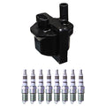 Set of 8 Denso Ignition Coils & NGK Iridium Spark Plugs for C1500 K1500 Tahoe (1995–1999)