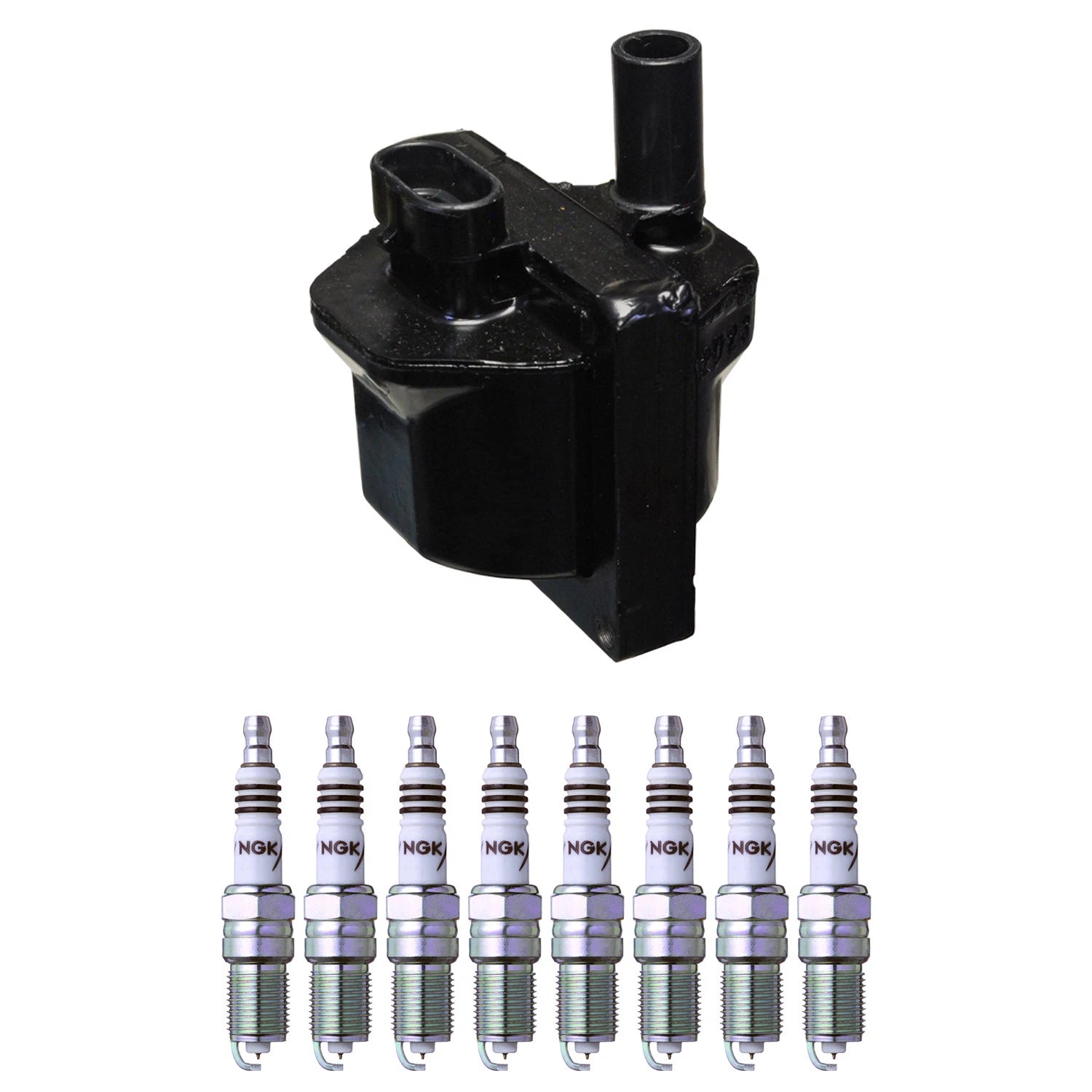 Set of 8 Denso Ignition Coils & NGK Iridium Spark Plugs for C1500 K1500 Tahoe (1995–1999)