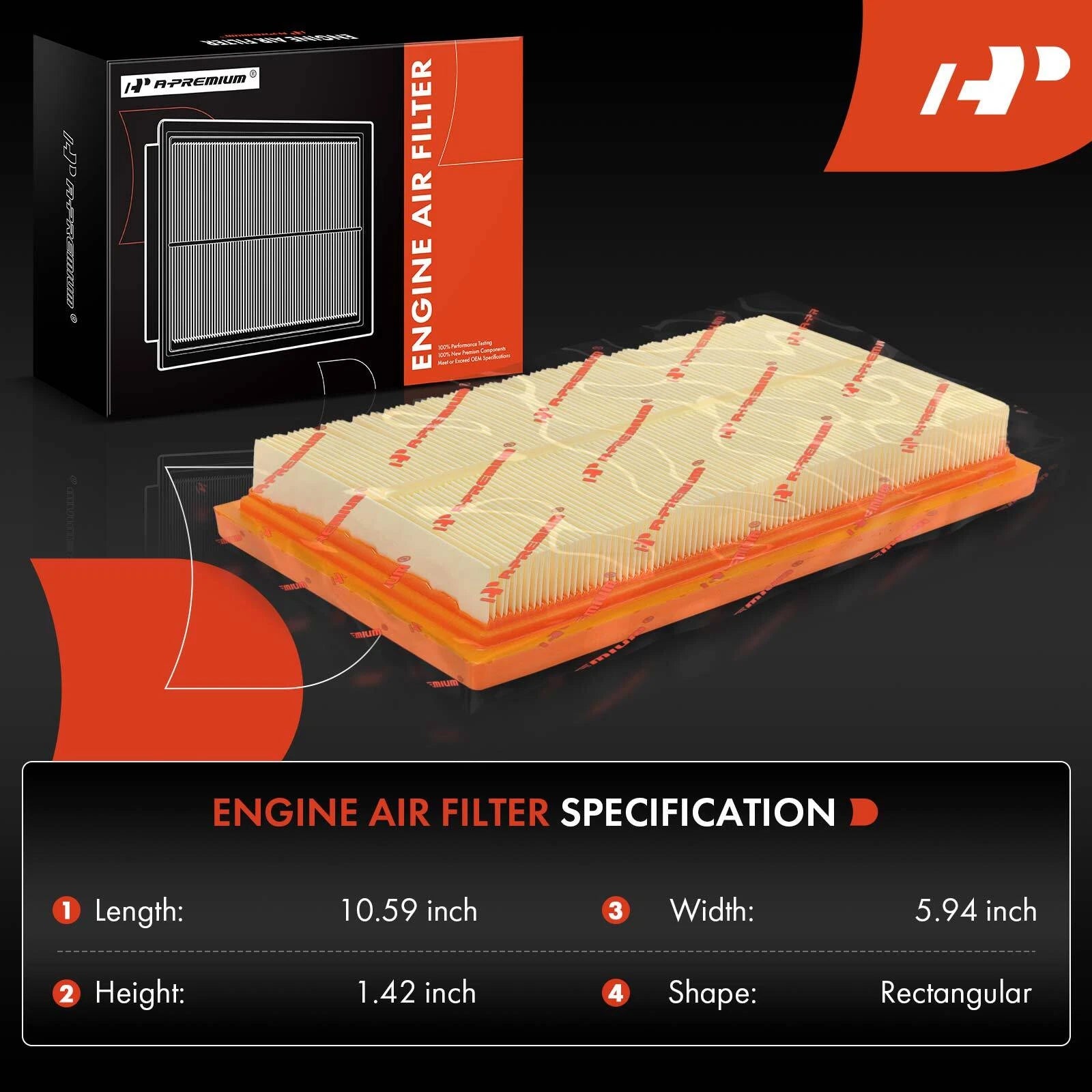 Engine Air Filter for Toyota Camry RAV4 Highlander Sienna (2018-2023)