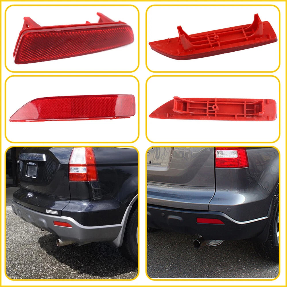 Pair Rear Bumper Reflector Lights for Honda CR-V (2007–2009)