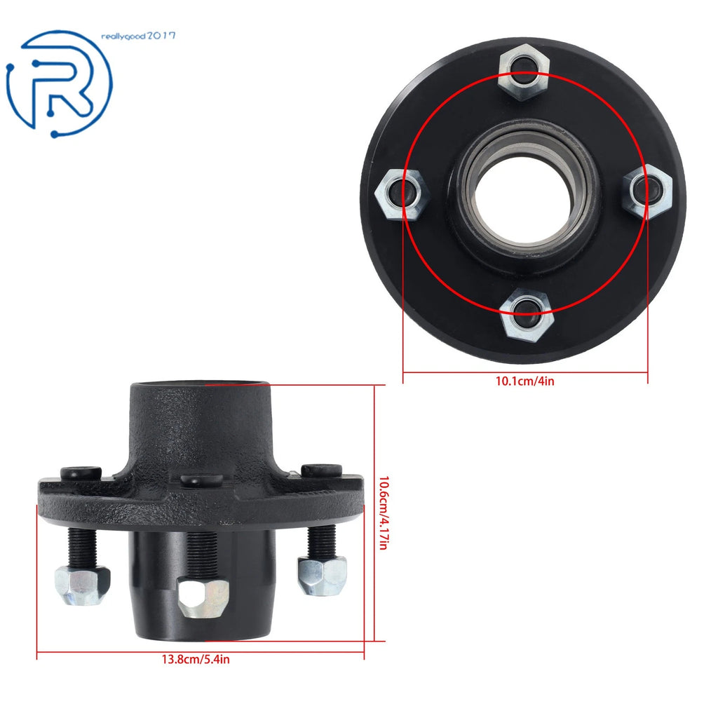 Set of 2 Trailer Hub Bearing Assembly for Straight Spindle (2000 lbs)