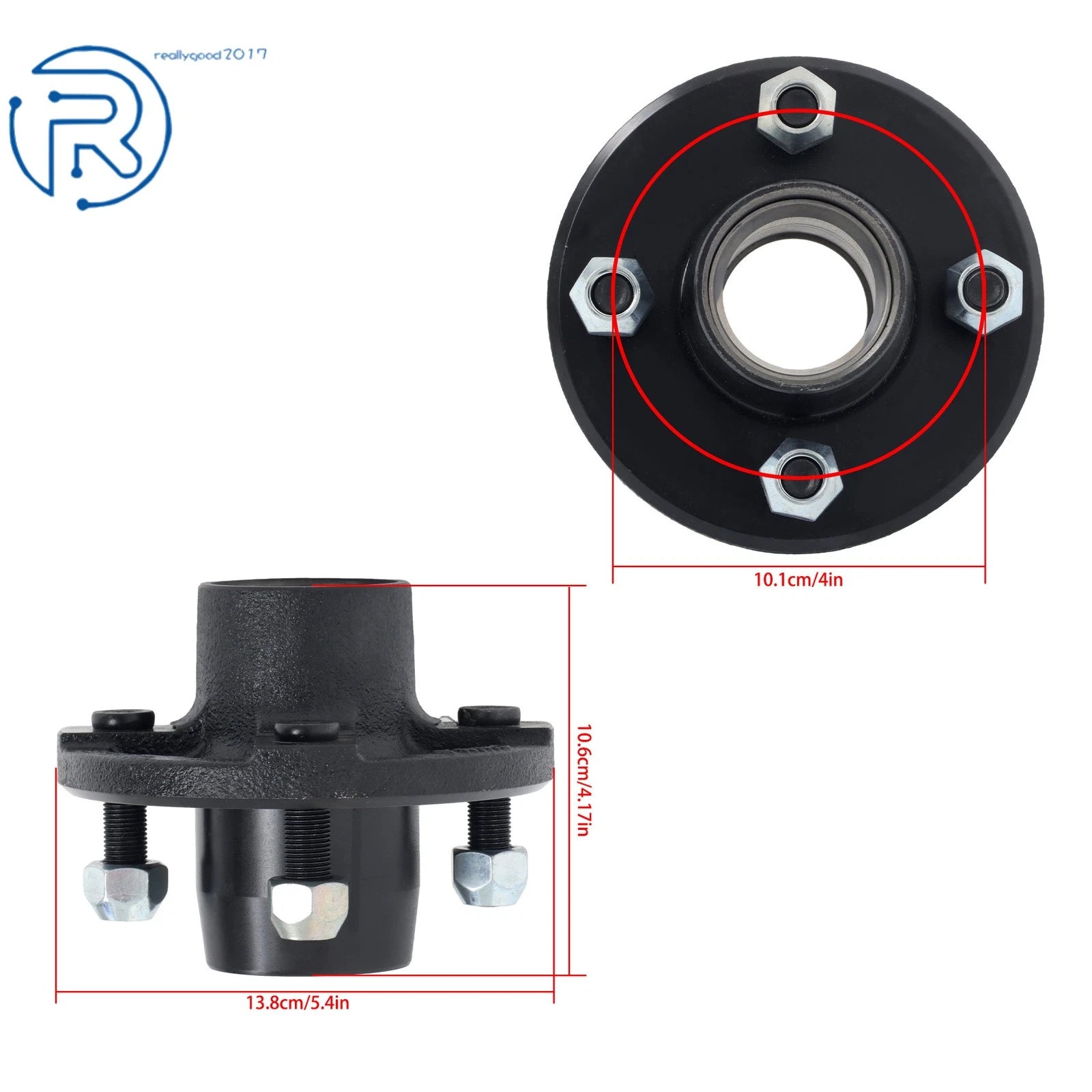 Set of 2 Trailer Hub Bearing Assembly for Straight Spindle (2000 lbs)