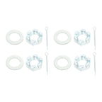 Set of 4 Round Spindles with Brake Flange for Make Model (YYYY–YYYY)
