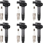 6Pcs Ignition Coils with Spark Plugs for Lincoln Ford Explorer F150 Mustang