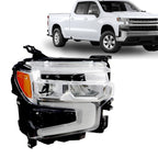 Chrome Bezel Full LED Headlight for Chevy Silverado 1500 LT RST (2022–2024)