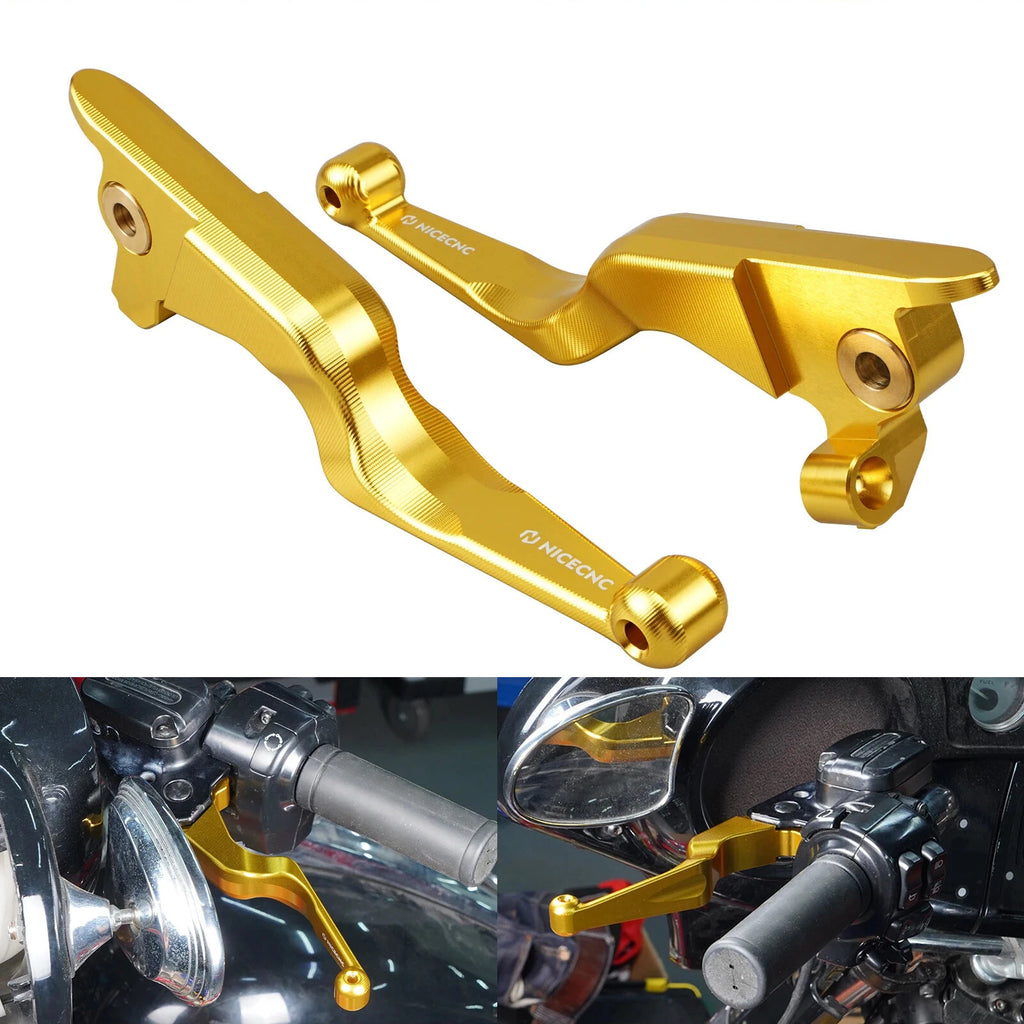 Anodized Brake & Clutch Levers for Harley Road King Electra Glide