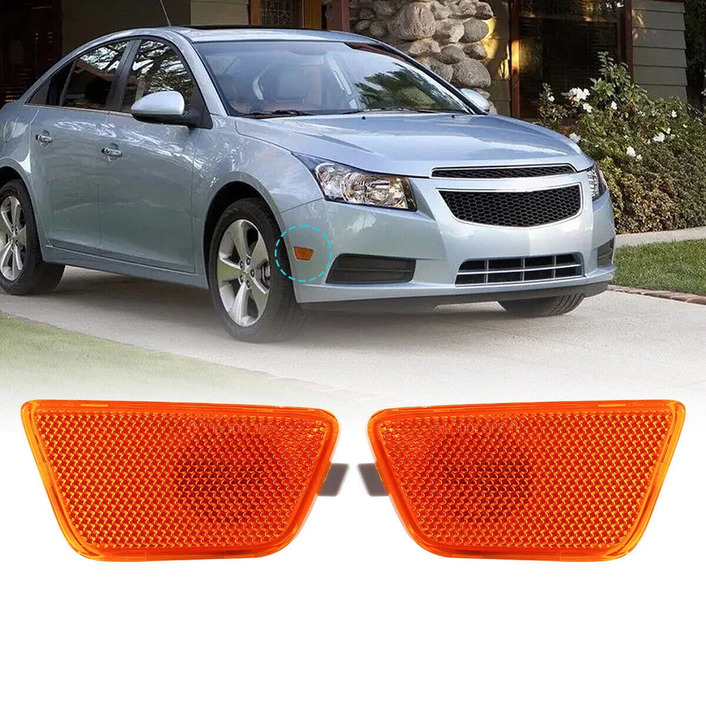 Front Bumper Side Marker Light Assembly LH RH Pair for Chevy Cruze (2011–2016)
