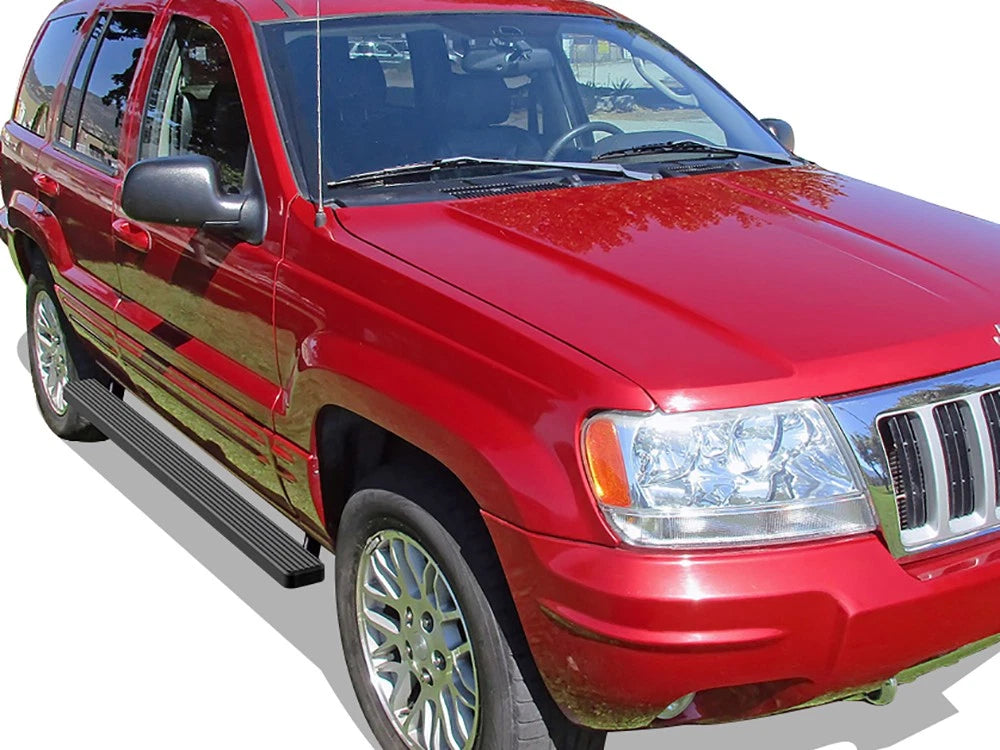 iBoard Running Boards for Jeep Grand Cherokee (1999-2004) Matte Black