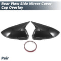 Pair Rearview Mirror Cover Overlay Black Carbon Fiber for Volkswagen Passat (2012–2019)