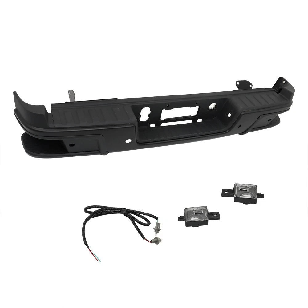 Black Steel Step Rear Bumper for Chevy Colorado GMC Canyon (2019–2021)