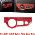 Carbon Fiber Style Headlight Switch Cover for Dodge Challenger Charger (2015–2017)