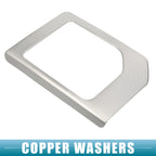 Gear Shift Frame Trim Sticker Panel Cover for Toyota Tundra (2014–2021) Silver Tone