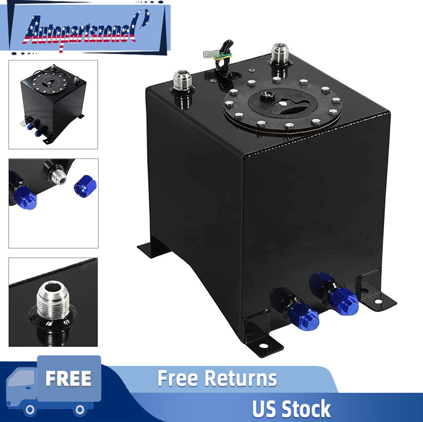 2.5 Gallon Fuel Cell Gas Tank for Drifting (Coated Aluminum)