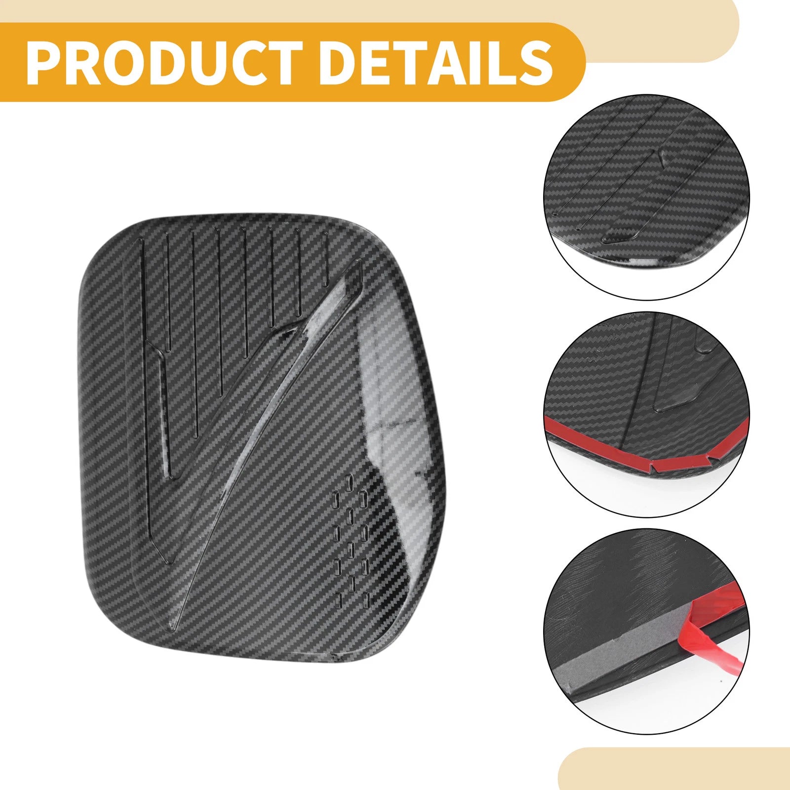 Fuel Tank Door Cap for Toyota Prius (2024–2025) Carbon Fiber Black