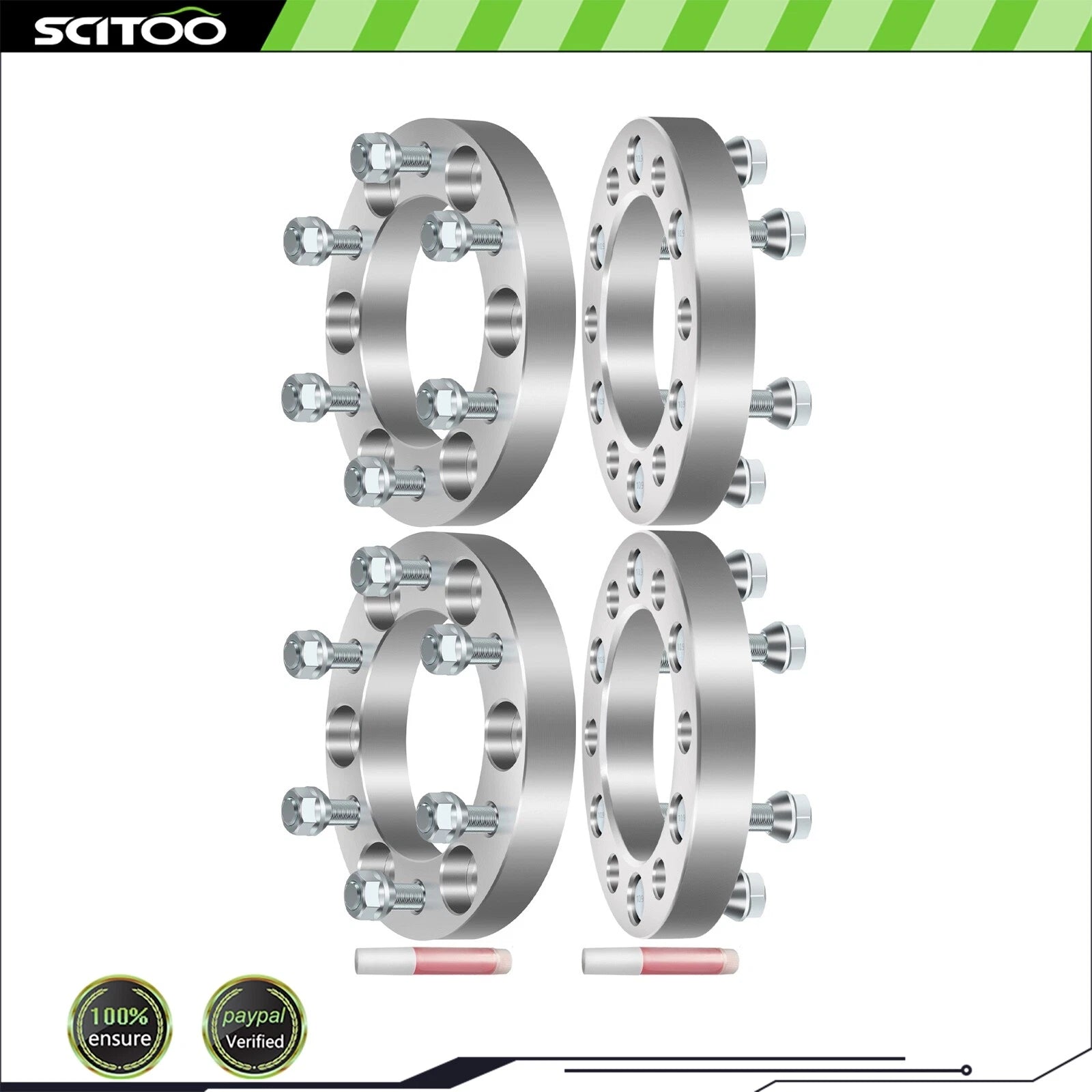 4X 1" Wheel Spacers 6x5.5 12x1.5 for Toyota Tacoma Land Cruiser Chevy Colorado