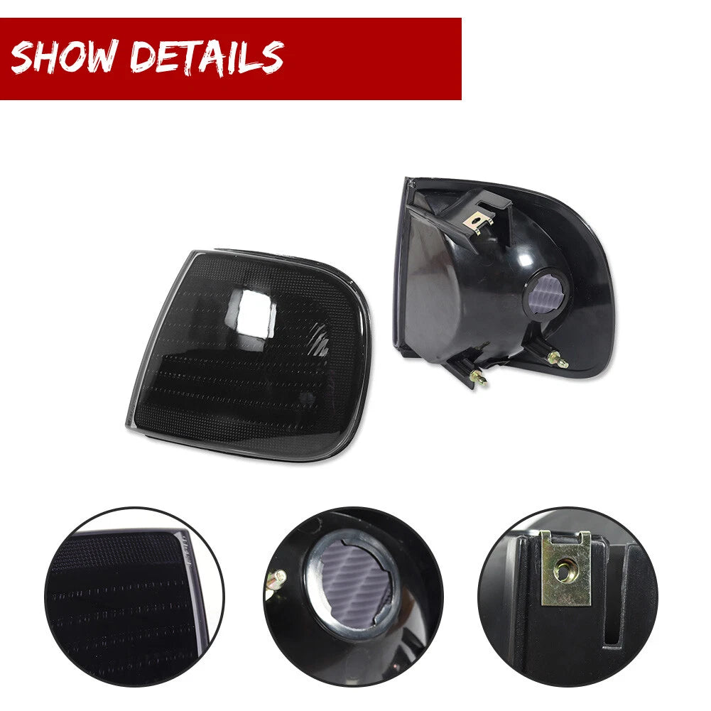 2X Smoked Side Marker Lights for Ford F-Series Truck
