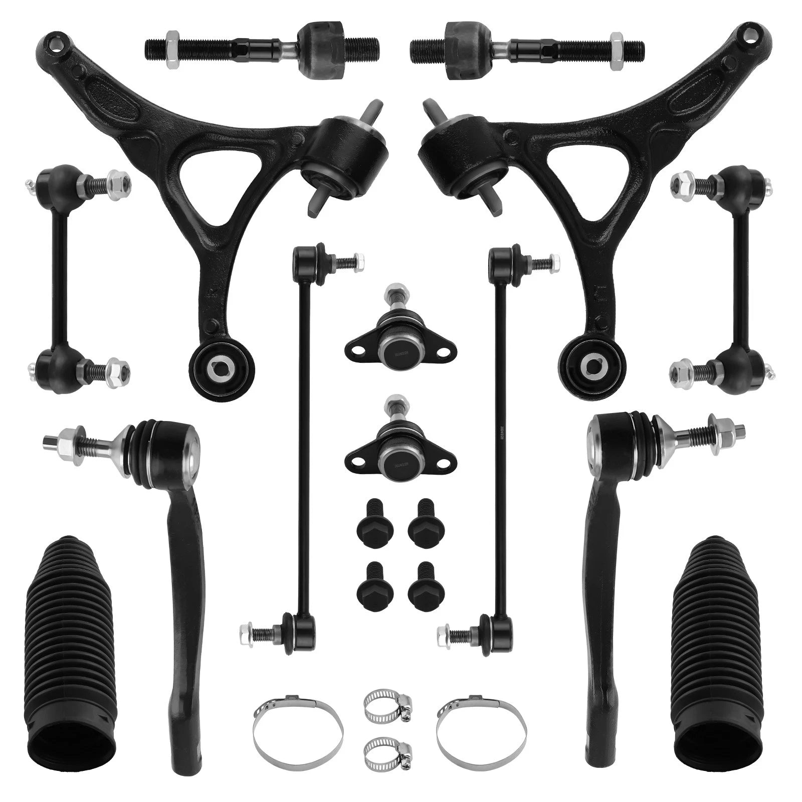 14x Front Lower Control Arms Tie Rod Sway Bar for 2003 2004 2005-2014 Volvo XC90