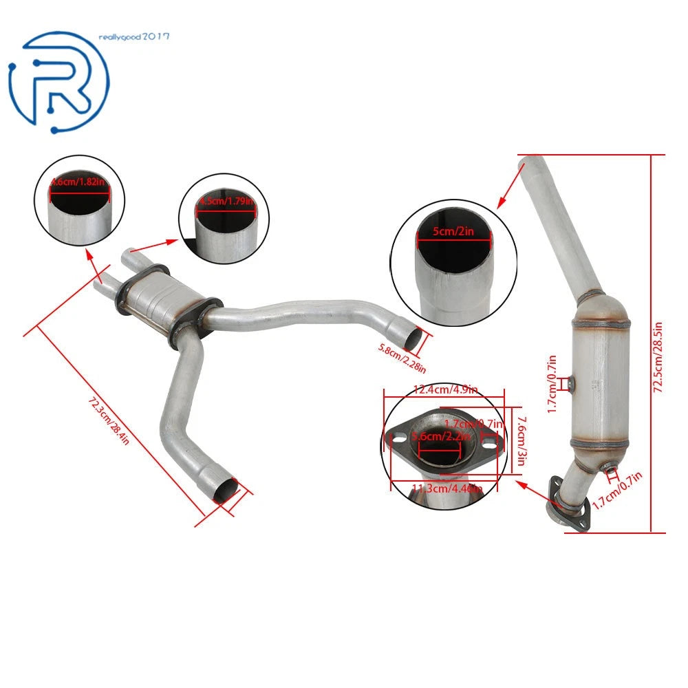 Catalytic Converter for Ford Thunderbird 2003–2005, Lincoln LS 2003–2006 3.9L Y Pipe