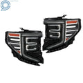 Set of 2 Full LED Headlights for GMC Sierra 1500 SLT (2022–2024) Chrome Trim