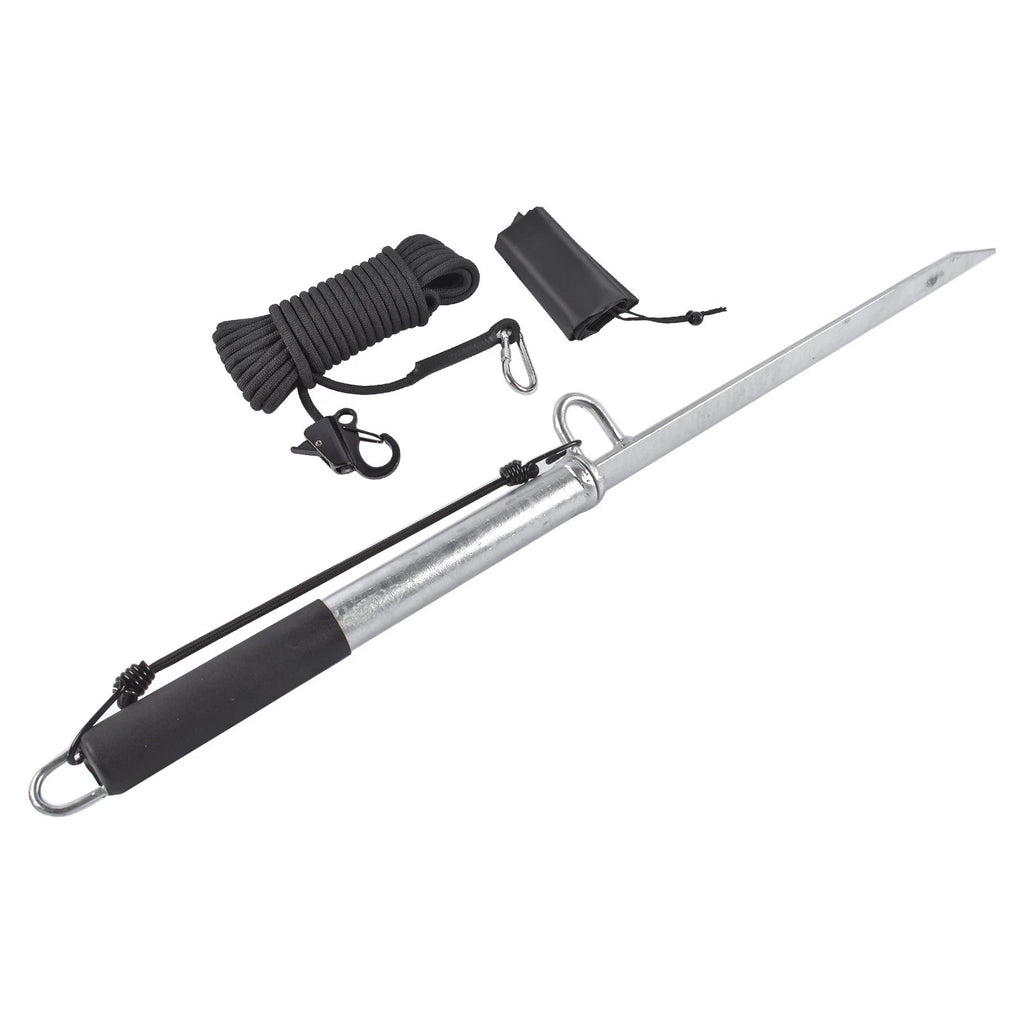 39'' Boat Anchor Pole with 50Ft Line and Hook for Shallow Water
