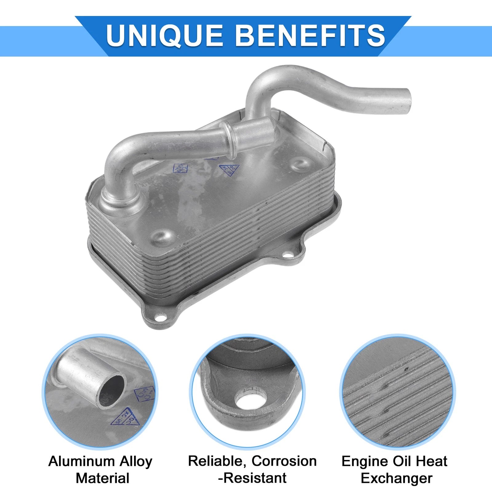 Engine Oil Cooler with Seals for Mercedes-Benz C240 (2001–2005) No.1121880401