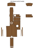 Cockpit Pads for Mastercraft X2 (2012) - EVA Foam Faux Teak Decking Mat