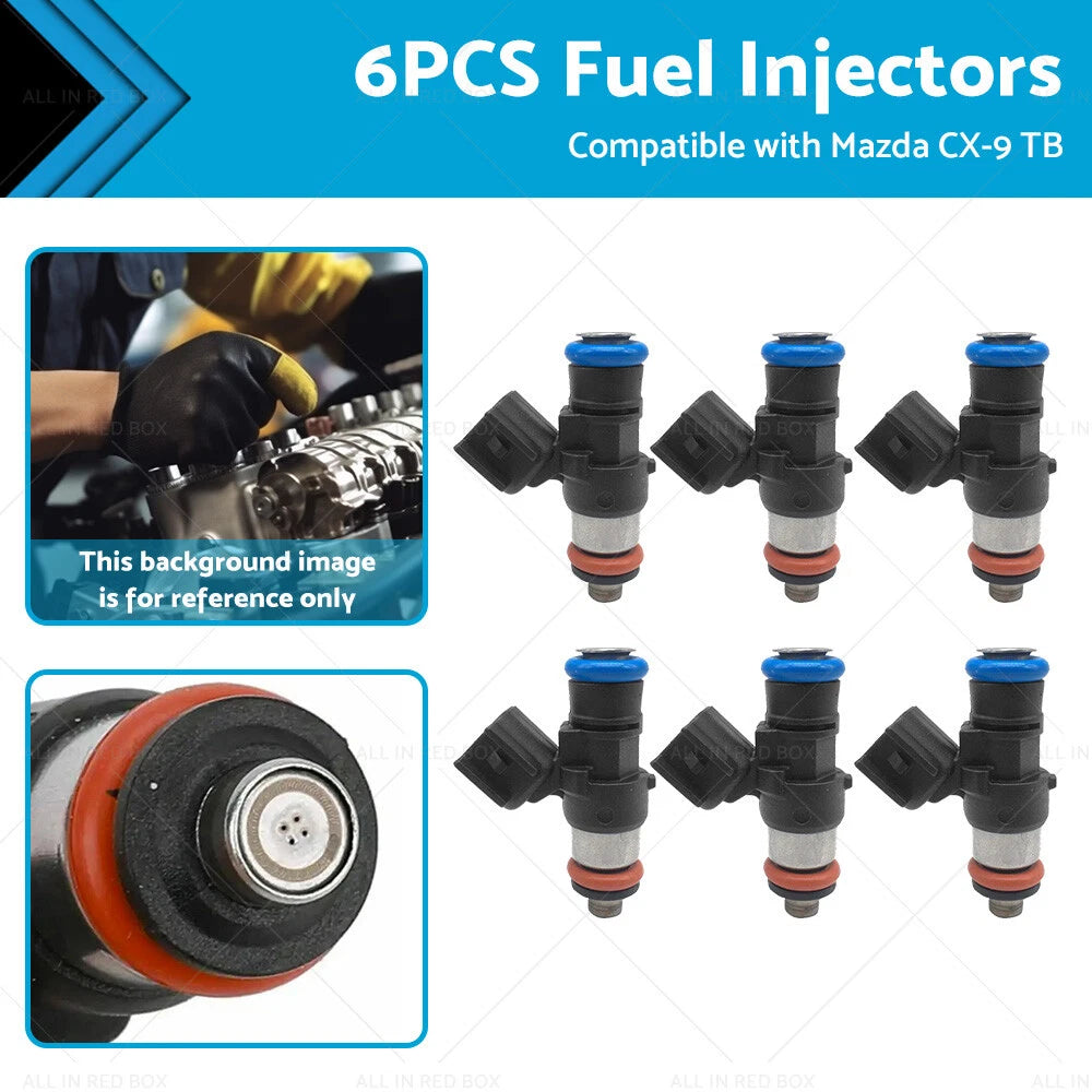 6X Fuel Injector for Mazda CX-9 (2007–2019) TB CAY 3.7L Petrol