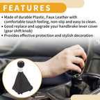 6 Speed Gear Shift Knob with Boot for Audi A3 (2008–2013) Faux Leather