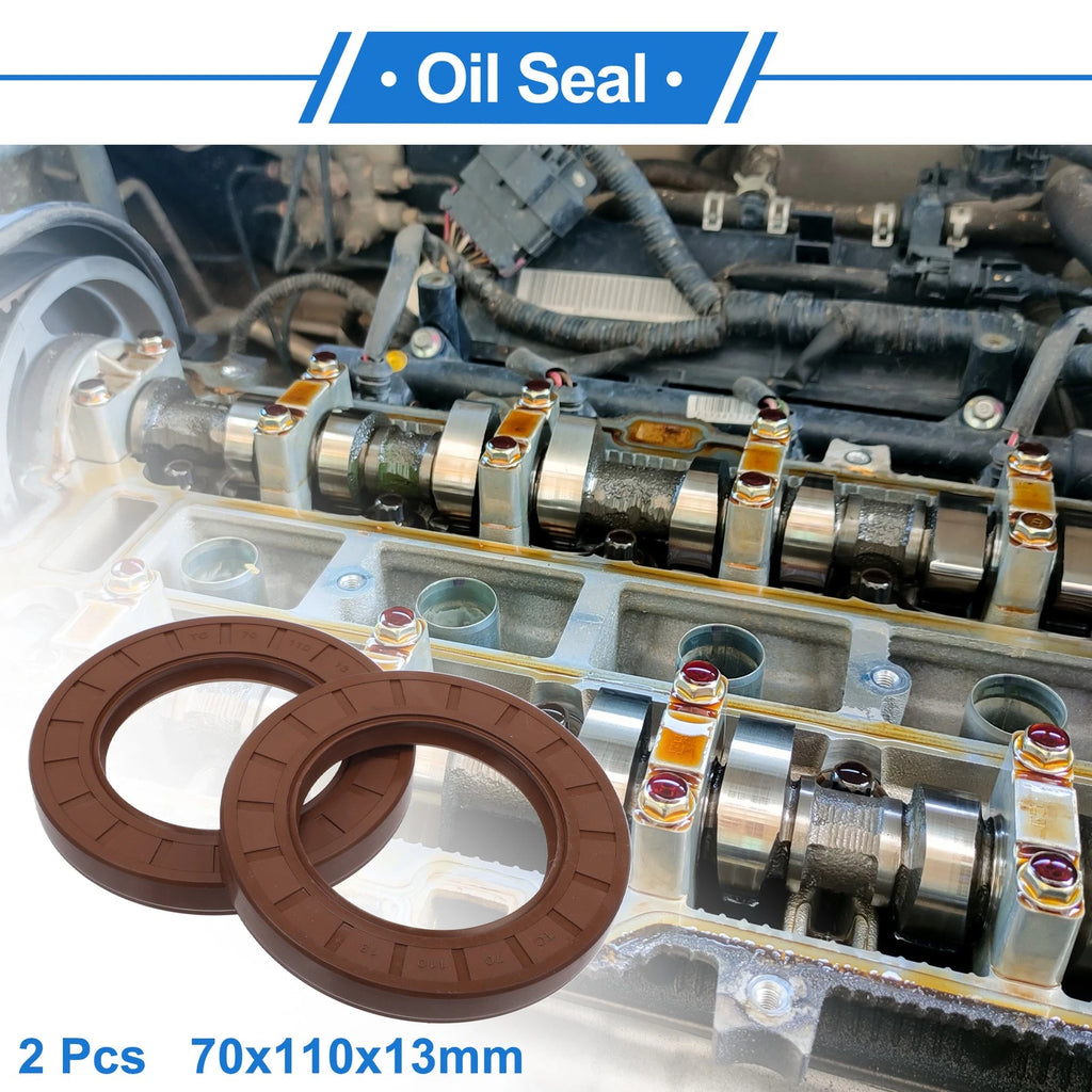 2X Oil Seal Rotary Shaft Seal FKM Rubber 70x110x13mm  
