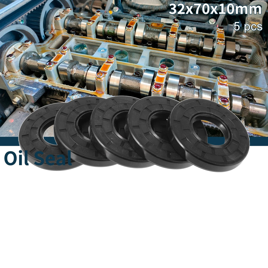 Set of 5 Oil Seal Rotary Shaft Seal NBR Rubber 32x70x10mm