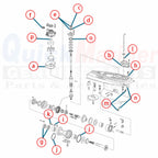 Lower Unit Gearcase Seal Kit for Johnson Evinrude E-Tec (5006373, 439141, 396354)