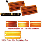 2X Amber Lens Switchback LED Parking Turn Signal Light for Ford Bronco (1969–1977)