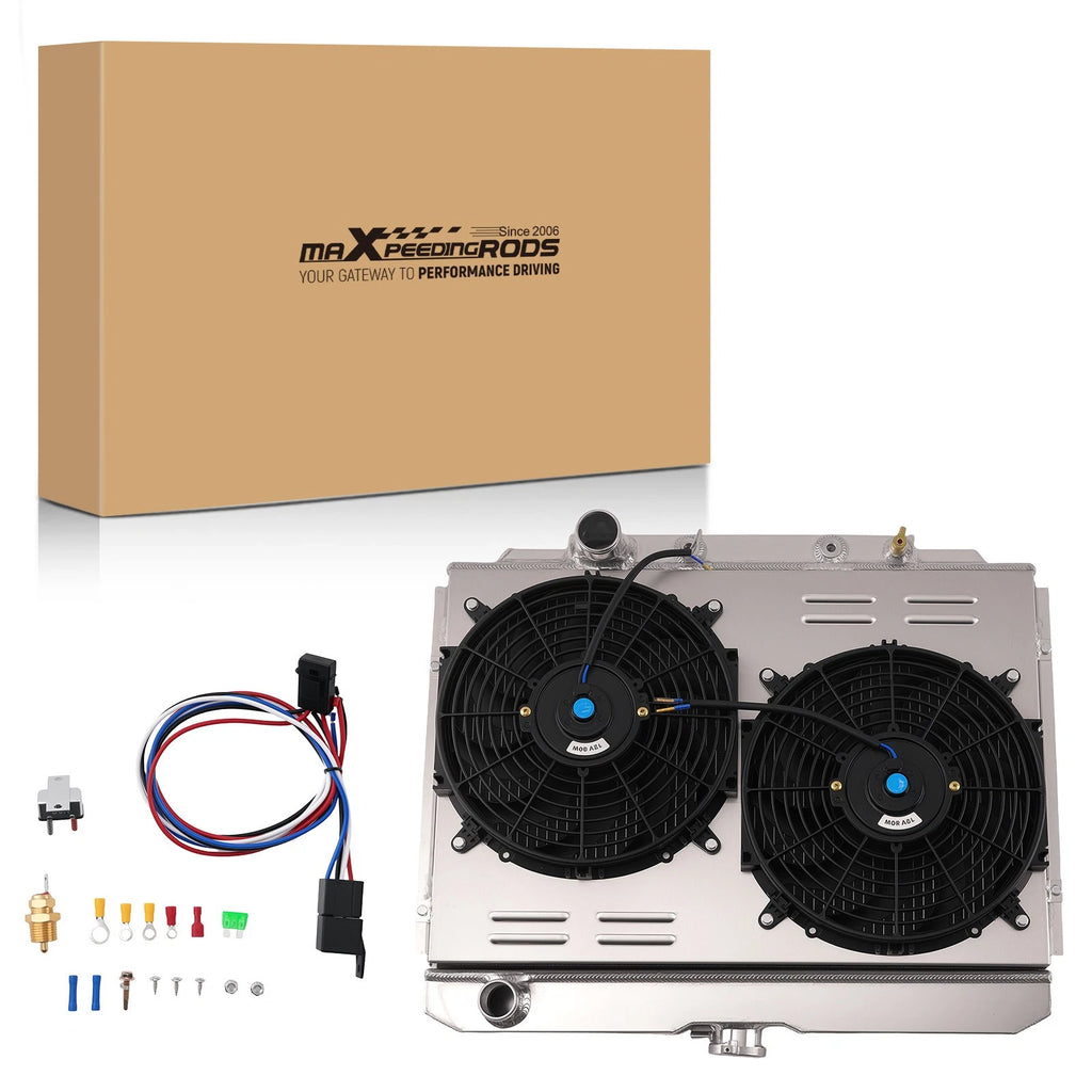 Aluminum Radiator Fan Shroud Relay Kit for Ford Mustang V8 (1968–1968)