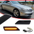 Smoke Amber LED Bumper Side Marker Lights for Mercedes Benz CLS-Class (2006–2011)