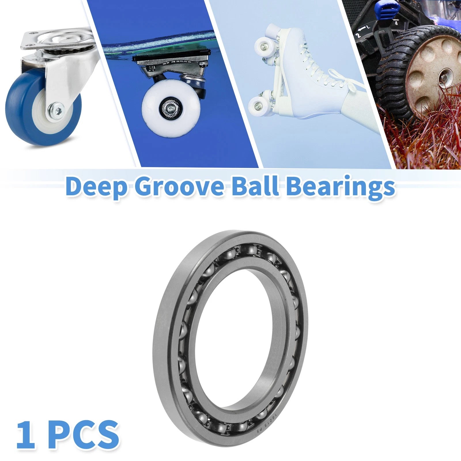 Set of 2 Deep Groove Ball Bearings 75x115x13mm for Scooter Skateboard