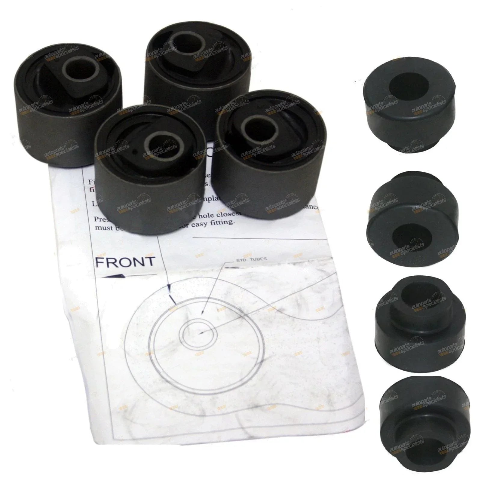 Rubber Front Radius Arm Castor Correction Bush Kit for Ford Maverick (1988-1994)