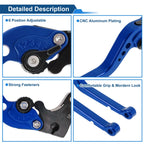 Adjustable Brake Clutch Levers for Suzuki GSXR1000 (2005–2006) Blue 1 Pair